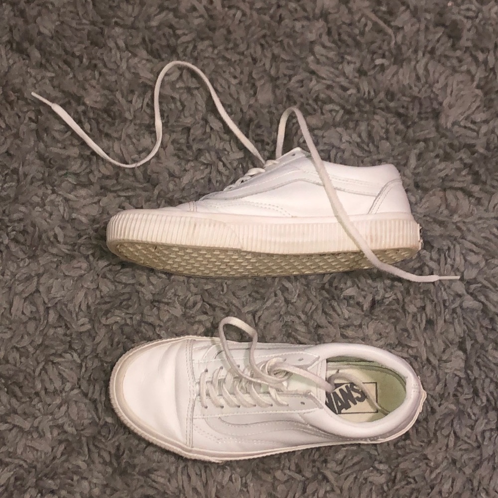 White patent leather vans (limited edition)